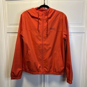 NWT Vans Kastle Easy Box Windbreaker Jacket Size Women Large Color Burnt Orange